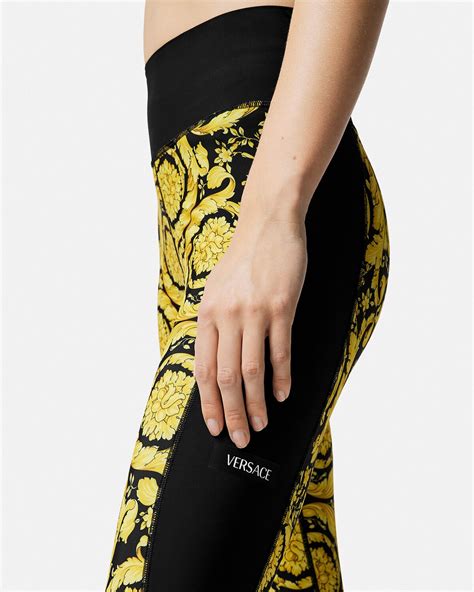 versace barocco leggings|Barocco Gym Leggings Black .